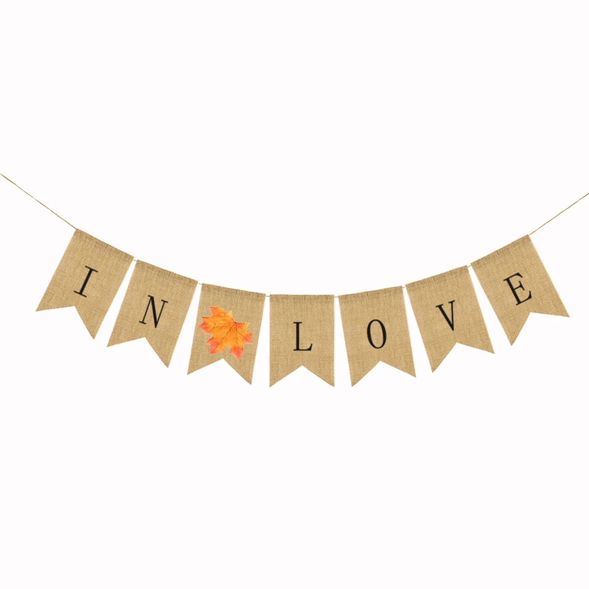 

Linen Banner Letters Hanging Flag Bunting Banners for Thanksgiving Day Party Decorations