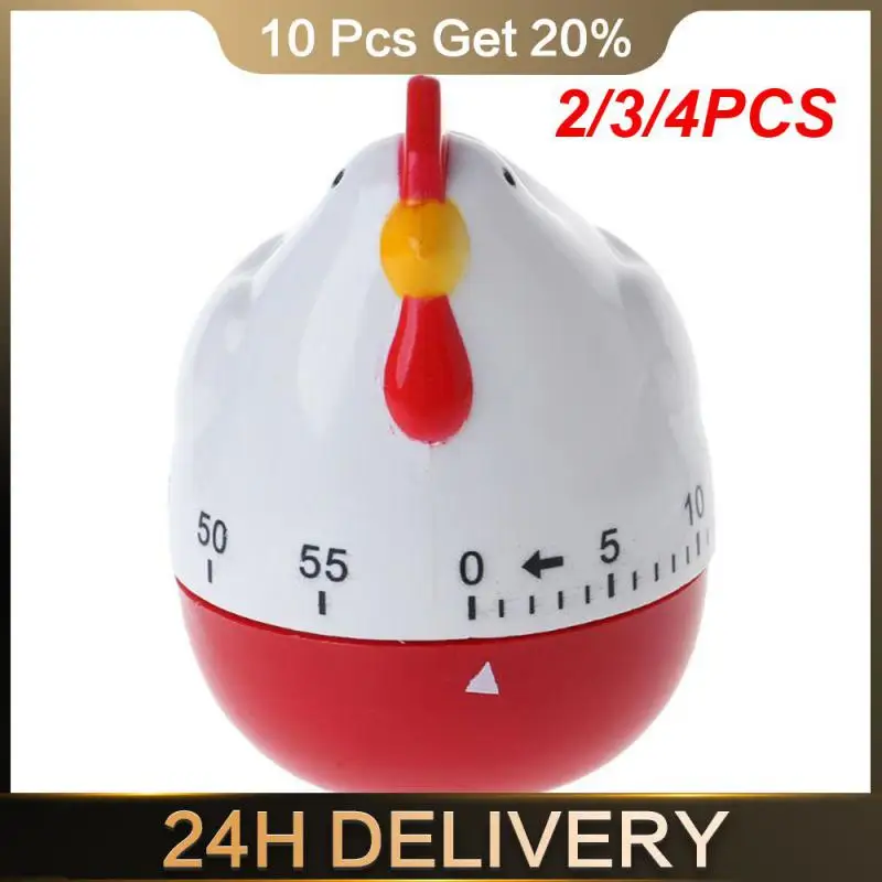 2/3/4PCS Cartoon Timer Fun And Functional Eye-catching Collectible Animal-themed Clock Big Chicken Popular Home Accessory