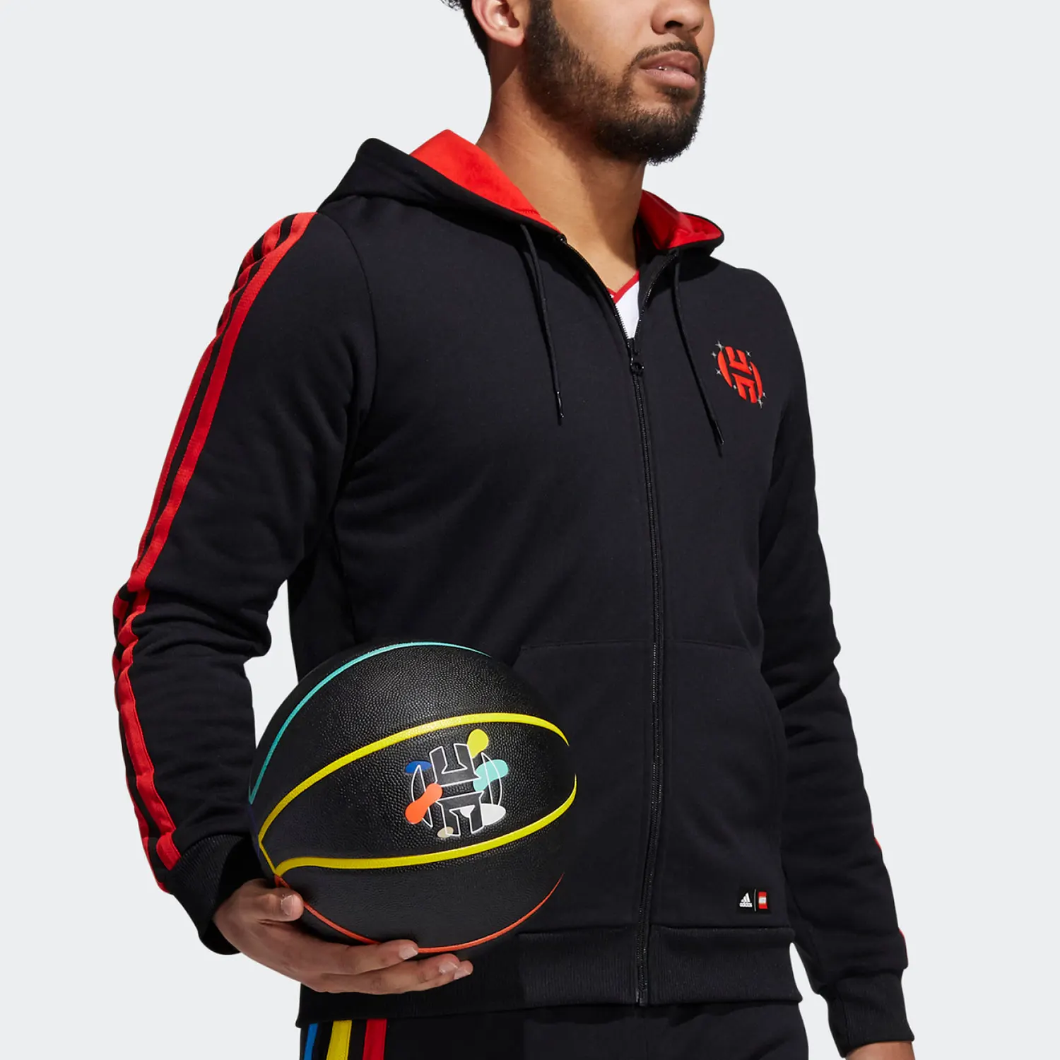 سترة أديداس الأصلية لكرة السلة للرجال بغطاء للرأس H51239