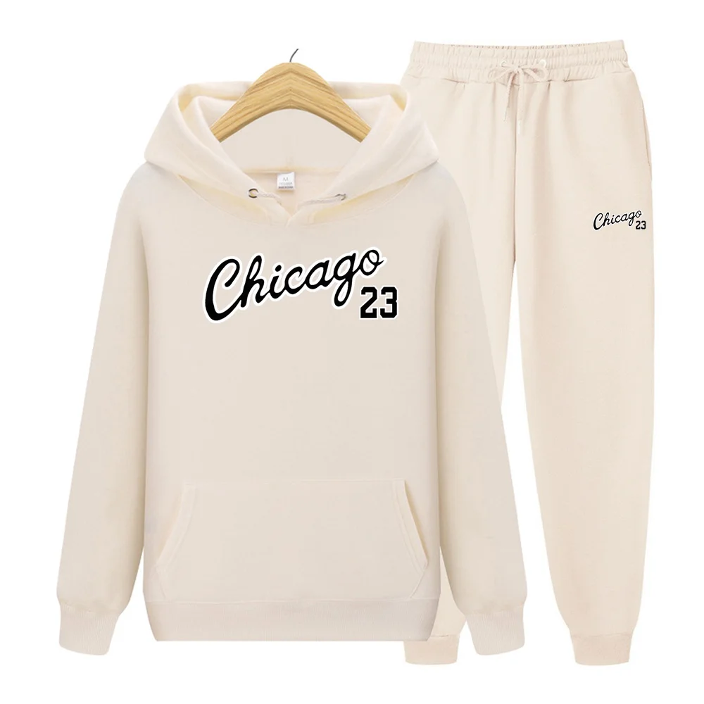 

2024 New Men's Sportswear Sets Autumn Winter Fitness Running Suit Casual Hoodies + Pants 2Pcs Jogging Sportswear Set For Men's