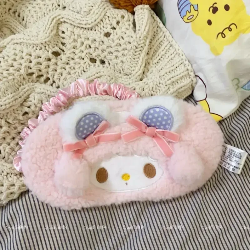 Masque pour les yeux de princesse Anime mignon, peluche Sanurgente Ins, doux, respirant, ma mélodie, sieste, occultation, sommeil, jouets bandés, Kawaii