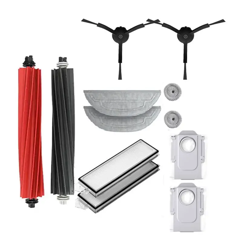 For Roborock S8 Maxv Ultra Robot Vacuum Cleaner Accessories Mop Cloth Vacuum Bags Side Brush Filter Replacement Set