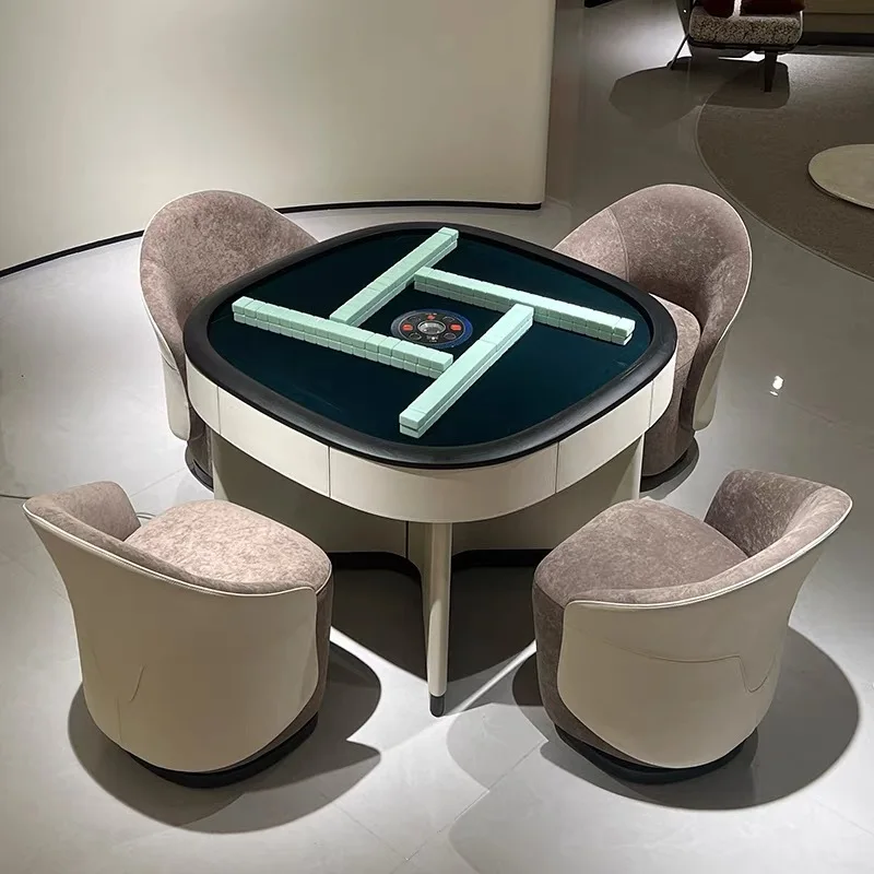 طاولة جونغ منزلية أوتوماتيكية بالكامل، سرج كهربائي فاخر وخفيف الوزن