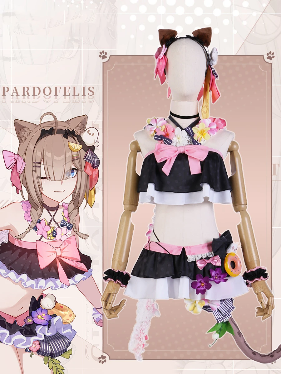 

COSLEE Game Honkai Impact 3-й реверрист Calico прекрасный Купальник Косплей Костюм с хвостом Униформа Женская девочка костюм на Хэллоуин новинка