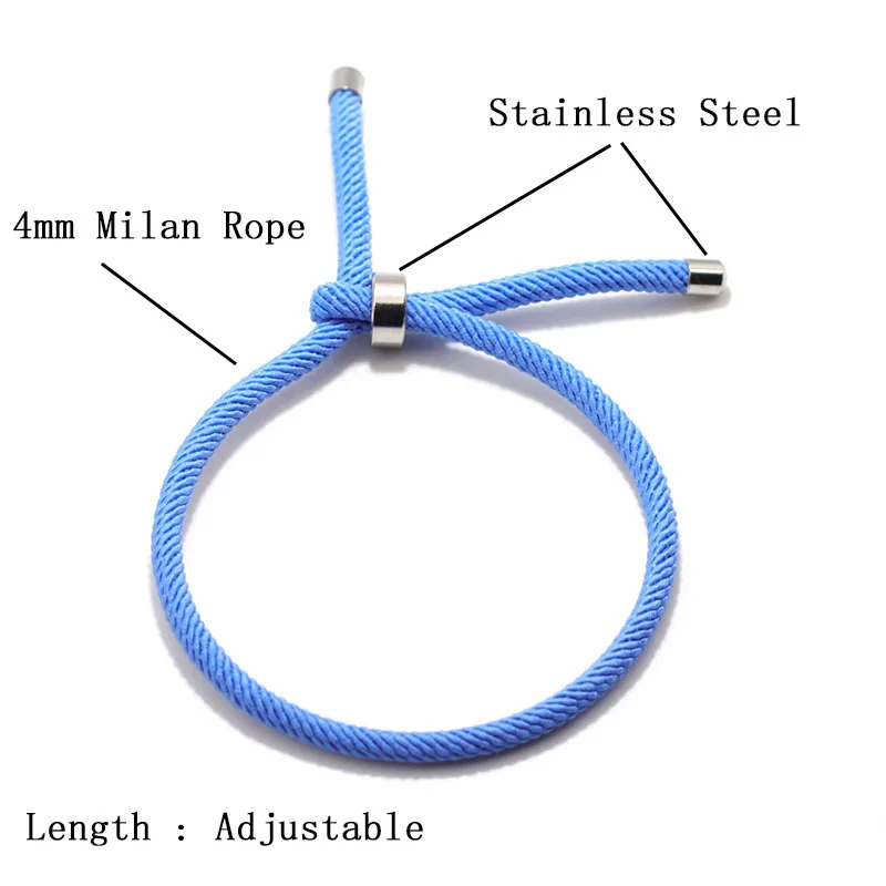 Ajustable Stainless Steel Braclet Minimalist Rope Bracelet For Women Men 100% Unfading Outdoor Camping Braslet Couple Brazalete