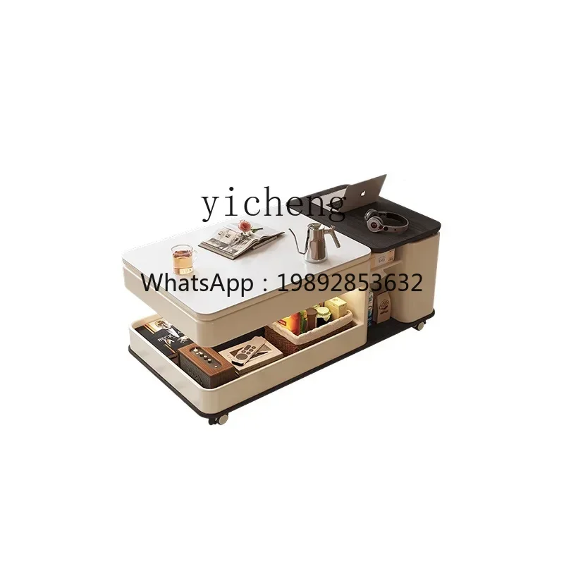 Small Light Luxury Living Room Home Stone Plate New Modern Minimalist Creative Apartment Mobile Minimalist Table Side Table
