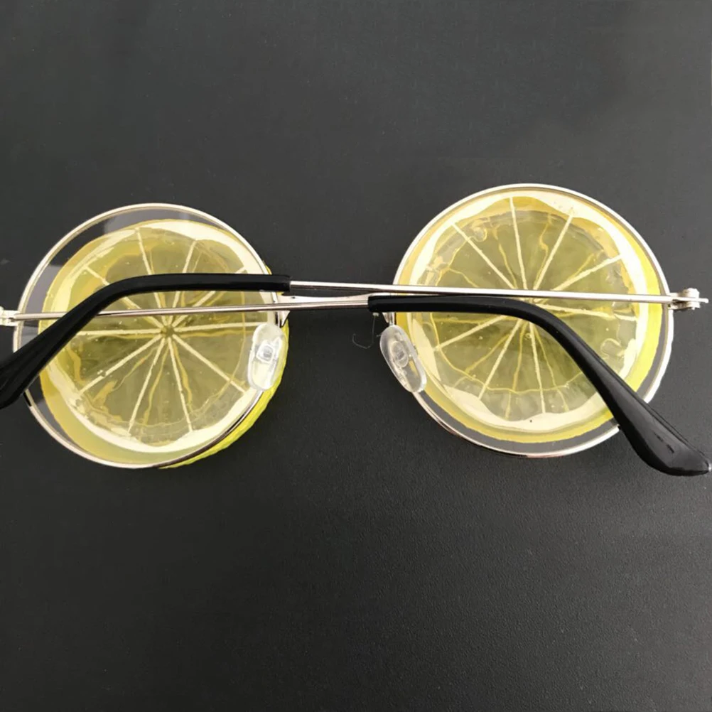 

Funny Lemon Eyeglasses Yellow Lightweight Durable Dance Party Makeup Masquerade Hawaii Beach Gather Props Costume