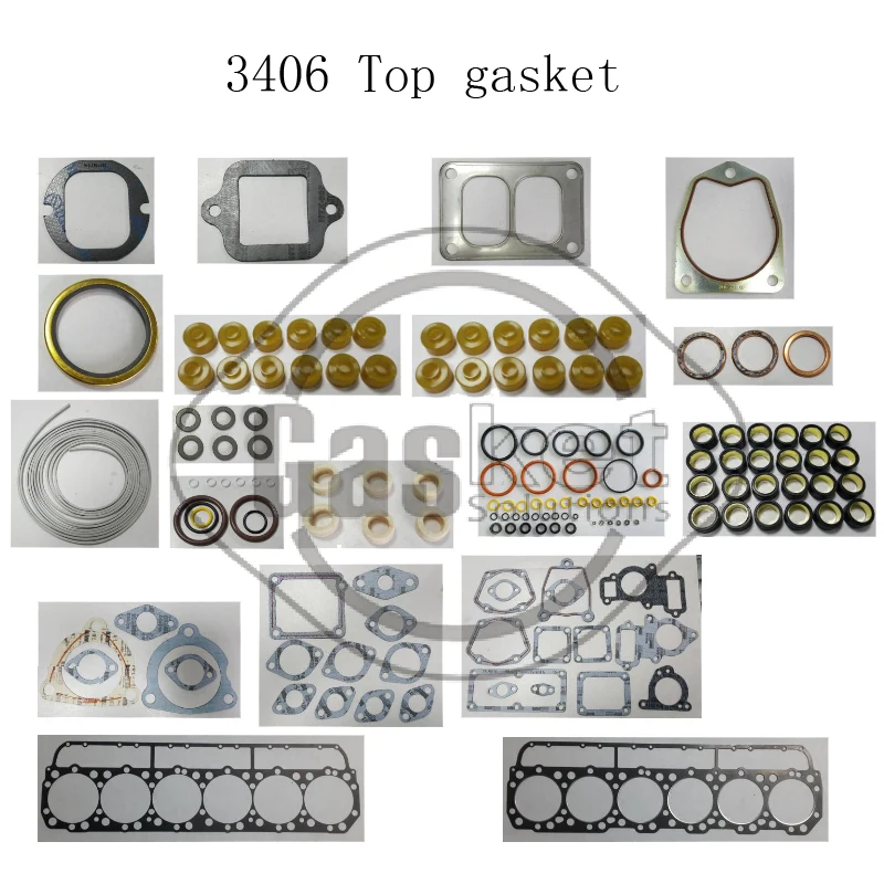 

Lower gasket Top gasket Set Kit for Caterpiller CAT 3406 3064C 3064E Engine Cylinder Full Full Head Gasket