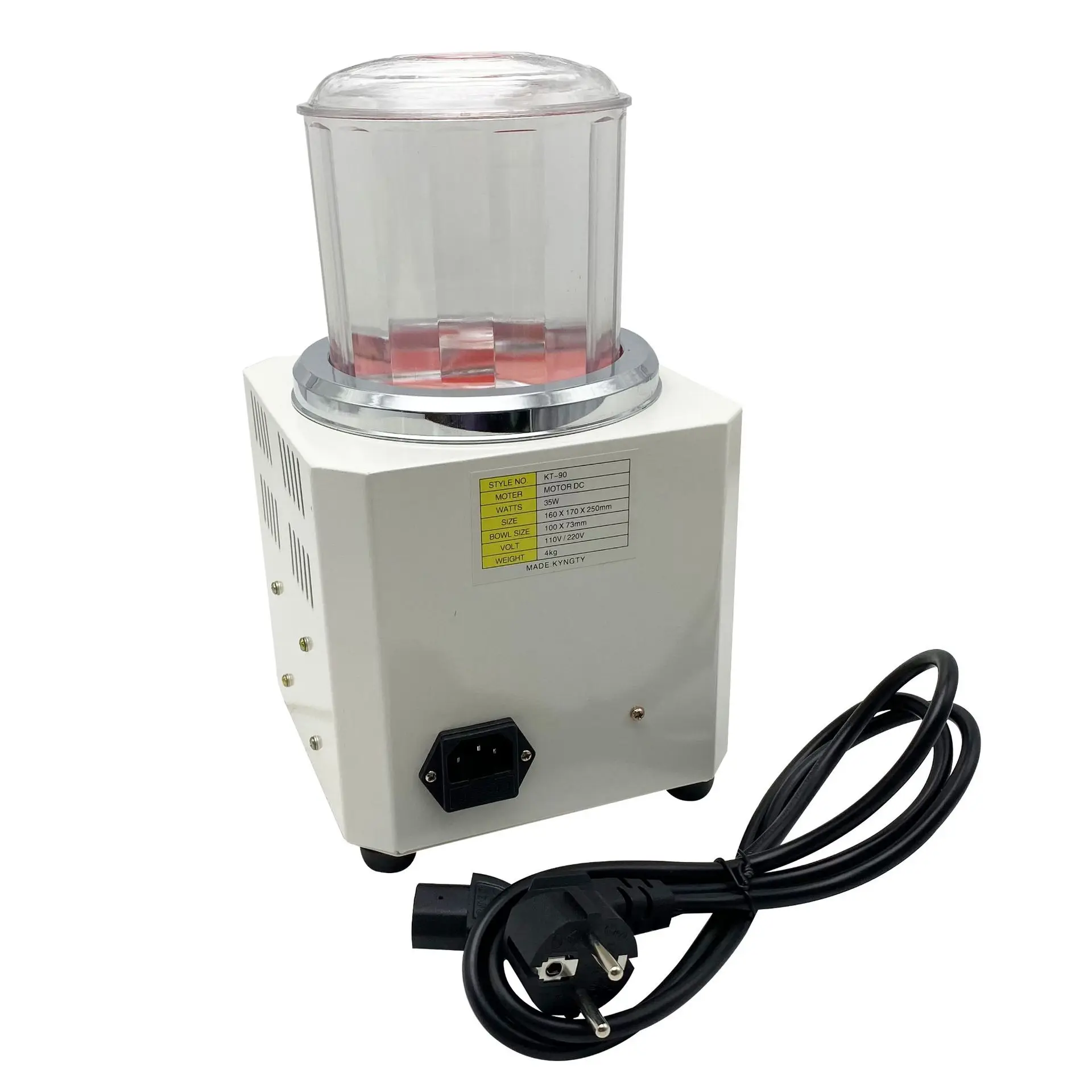 KT-90 Magnetic Polishing Machine Tumbler AC 110V/220V Mini Diy Jewelry Polisher Finishing Cleaning Tool