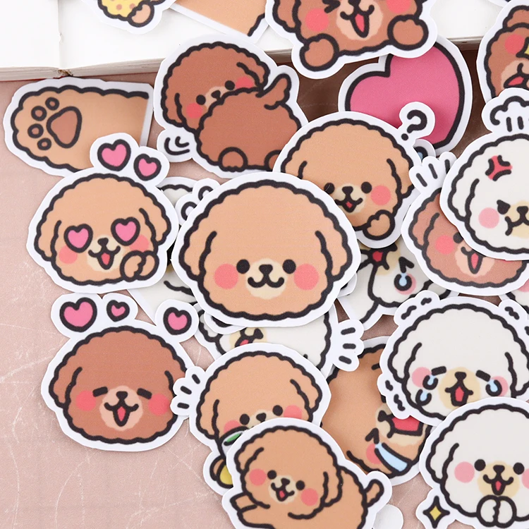 40PCS Cute Dog Stickers Travel Craft Paper Scrapbooking Craft Diary Album TN Decorative DIY Craft Photo Album