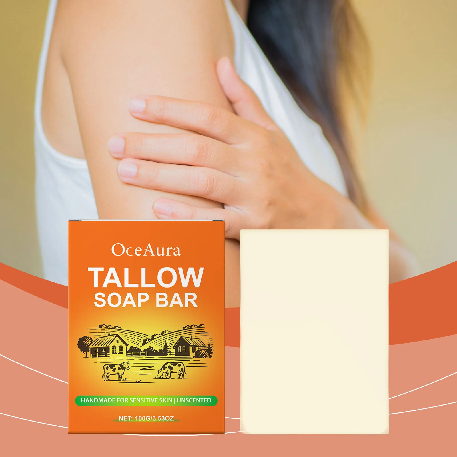 

OCEAURA Body Nourishing Soap Clean Dirt Deep Hydrate Shrink Pores Brighten Skin Wh-iten Refresh Perspiration Body Soothing Soap