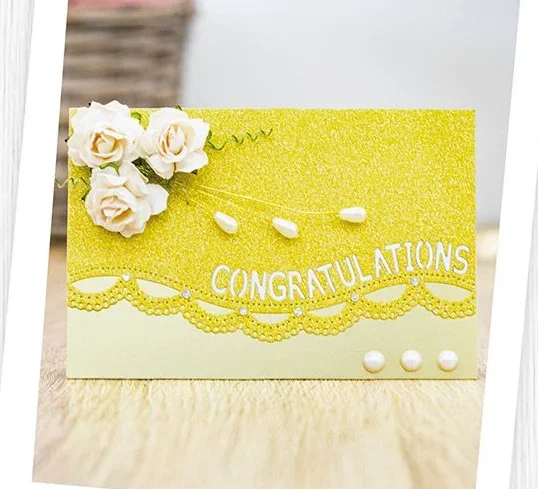 New Congratulations letter border metal Cutting Dies Stencils DIY Scrapbooking Paper/photo Cards Embossing Dies