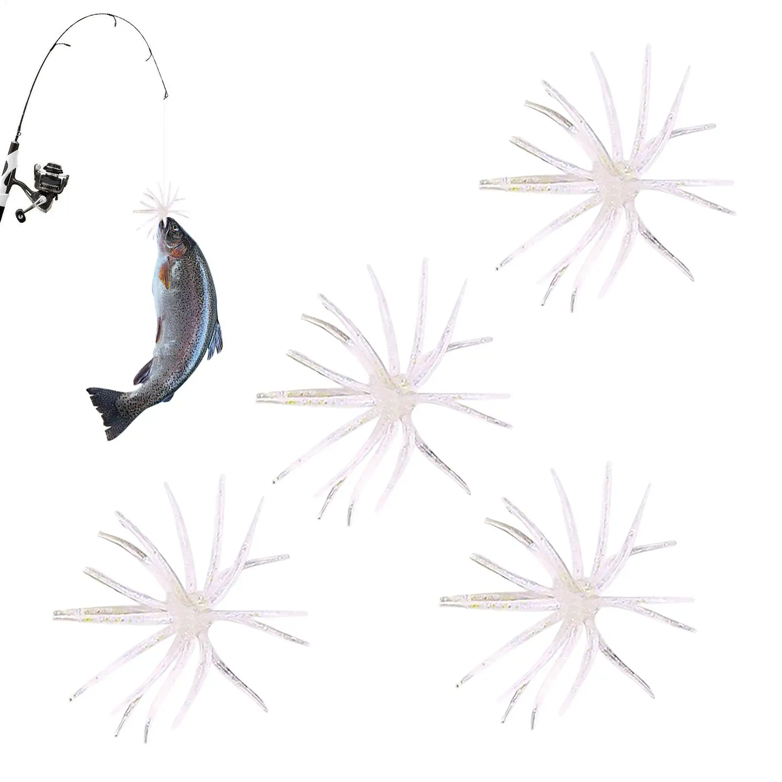 バス釣り用ルアー-4個入り-スロージンキング-タックル-釣り道具-ソフトフローティングフィッシングルアー-女性-男性-初心者-愛好家-トラウト用