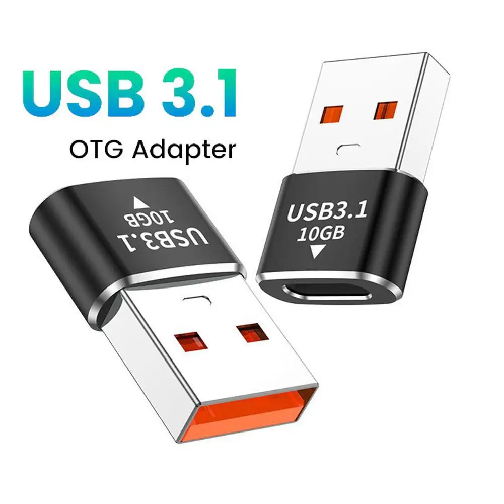 USB3.1 To Type-C Adapter 120W Fast Charge Cable C Female Rate Mobile Male Adapter A Transfer 10Gb Phone To S7O6