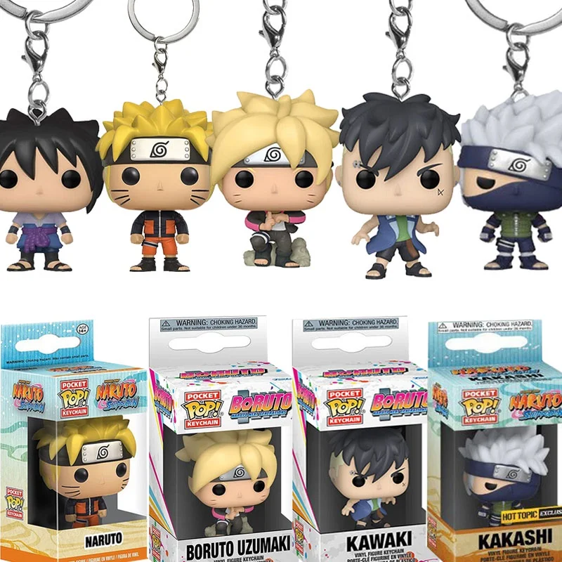 Funko POP NARUTOs Pain Kurama Sasuke Kakashi Minato Namikaze Itachi con cuervos Sasuke Uchiha llavero de bolsillo modelo juguetes regalos