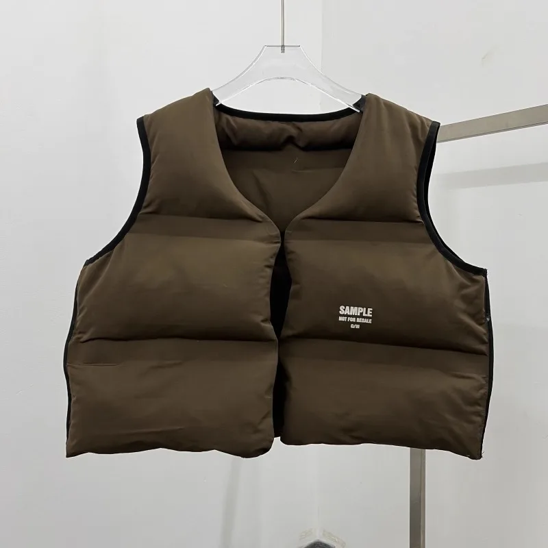 

Лидер продаж, такой же двусторонний носимый хлопковый однотонный жилет на клипсе, шелковый хлопковый свободный и универсальный жилет-жилет