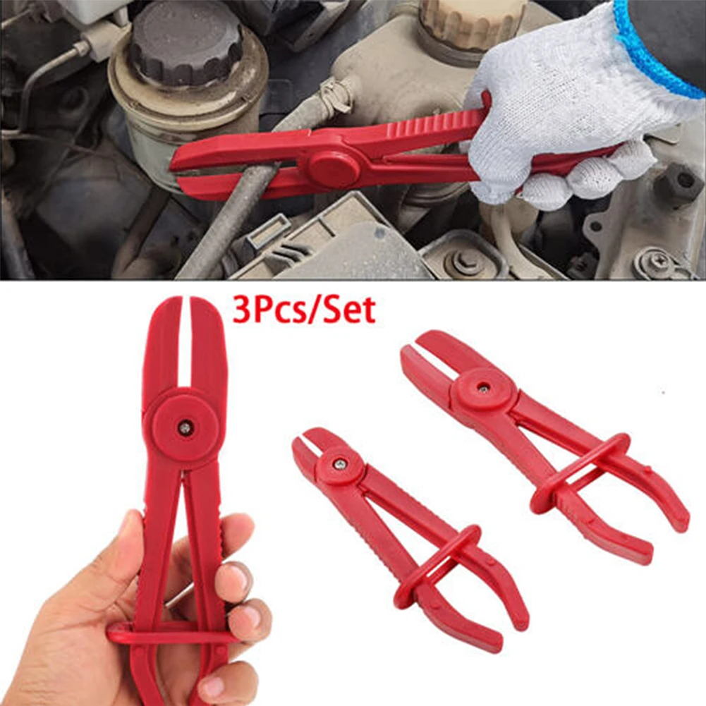 

3Pcs/Set Plastic Hose Clamp Kit Fuel Water Brake Line Pipe Pinch Off Pliers Flexible Hose Clamps Line Clamp Hose Pinch Off Plier