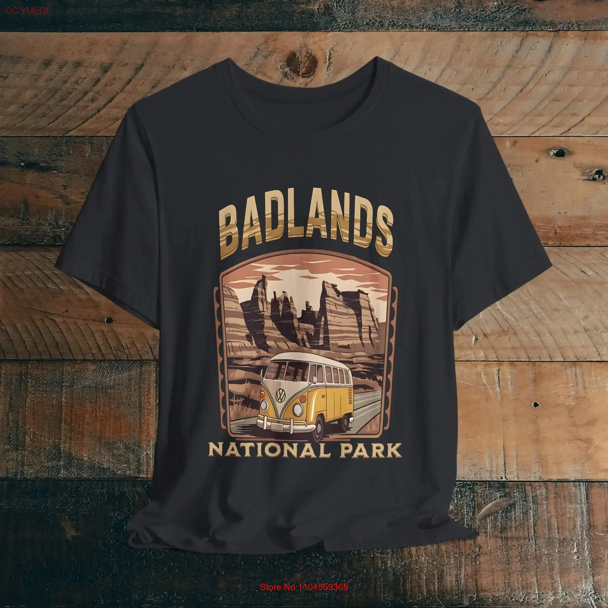 Badlands National Park Fit Soft T shirt Volkswagon Bus South Dakota Nature Outdoor long or short sleeves