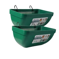 Chicken Feeder Waterer, Goat Feeder - 2 Pack, 5.5 Quart, for Goats Chickens Duck Sheeple Dogs Piglets Deers Gooses, Turkeys, Goa