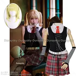 Anime Y2K Misamisa Cosplay Costume Misa Wig JK Uniform Lattice Skirt Adult Woman Sexy Kawaii Christmas Party Suit