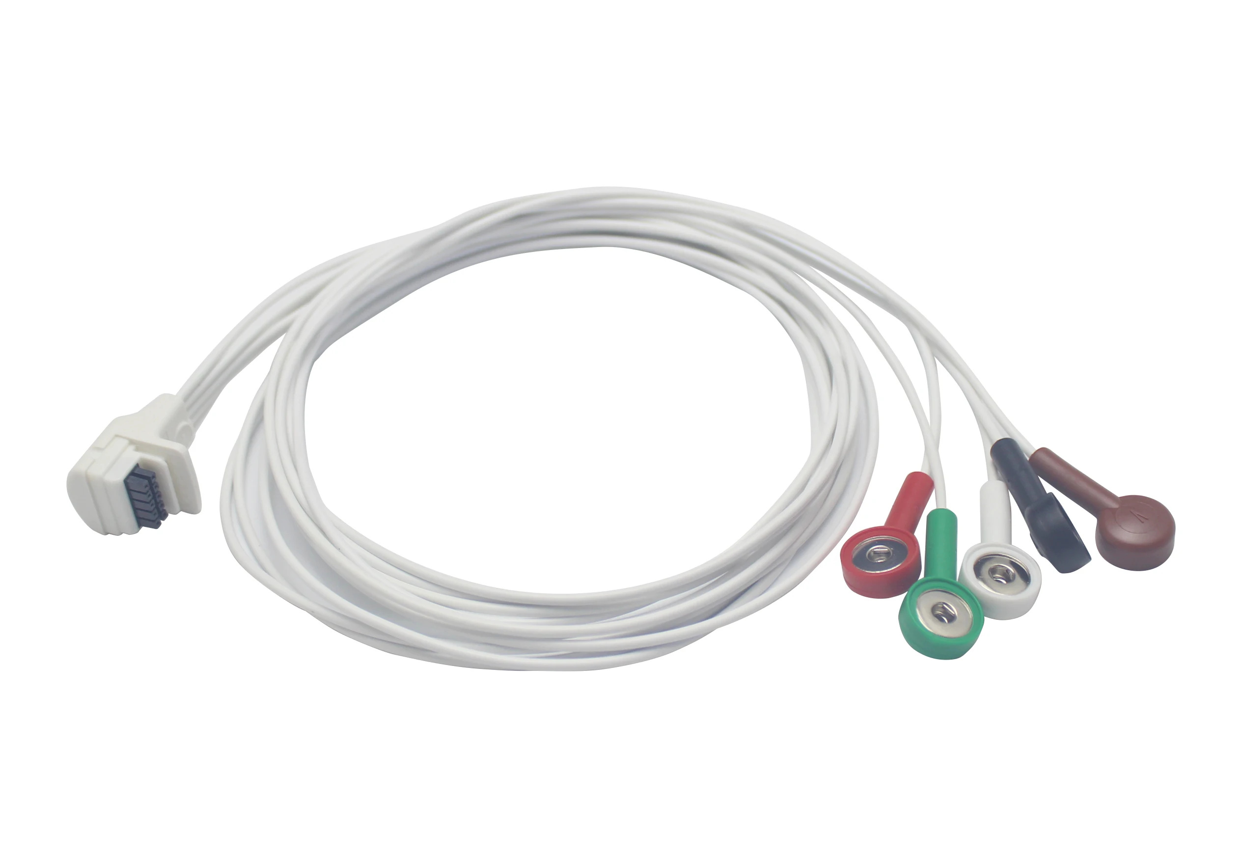 Mortara H3 ECG Dynamic ECG Cable Fixed - Snap AHA 5 Lead ECG Cable
