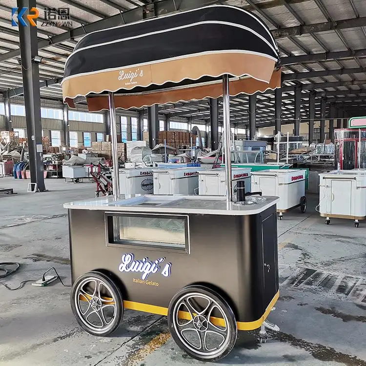 

Push Ice Cream Cart Gelato Selling Gelato Push Ice Cream Cart Hot Dog Snack Food Cart