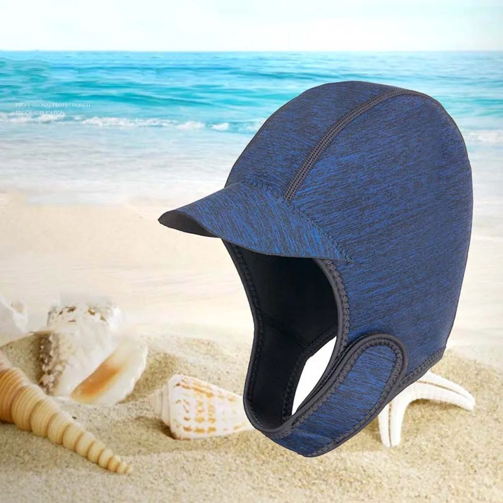 Helmet Swimwear Diving Hood Outdoor Seaside Head Cover Surfing Elastic Ear Protect Swimming Caps Diving Hat Swim Pool Hat