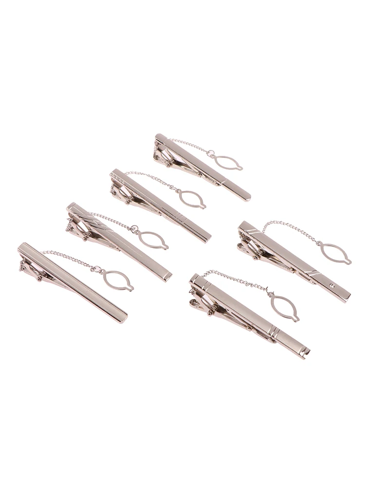 1Pc Cor Prata Gravata Pin Tie Clip Para Homens Casamento Gravata Tie Clasp Clip Cavalheiro Ties Bar Tie Pin Para Acessórios dos homens