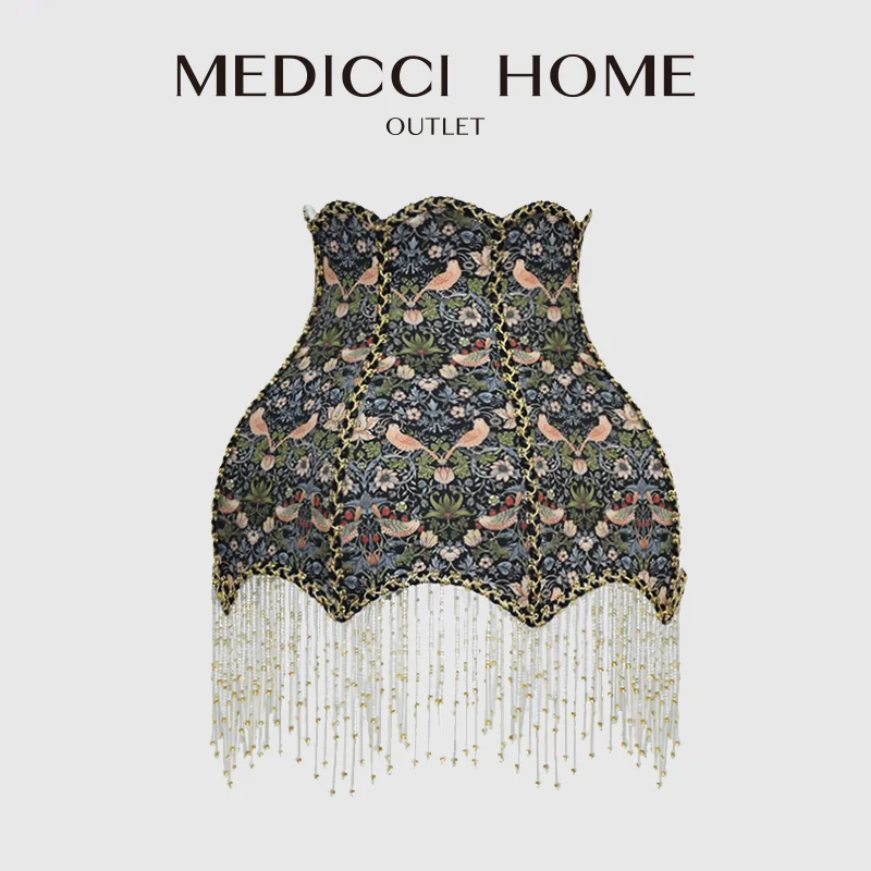 Medicci Home William Morris fragola ladro paralume retrò Vintage floreale fatto a mano lampada da tavolo di lusso copre la decorazione domestica