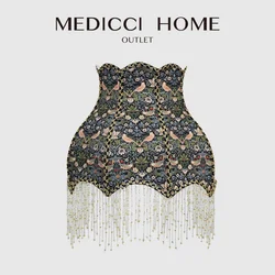 Medicci Home William Morris fragola ladro paralume retrò Vintage floreale fatto a mano lampada da tavolo di lusso copre la decorazione domestica britannica