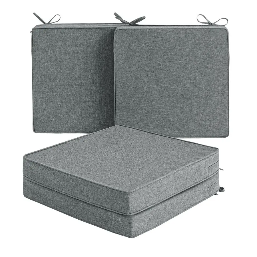 

Подушки для стульев, водонепроницаемые и устойчивые к выцветанию, сменные подушки для сидений садовой мебели с завязками и молнией, съемный чехол.