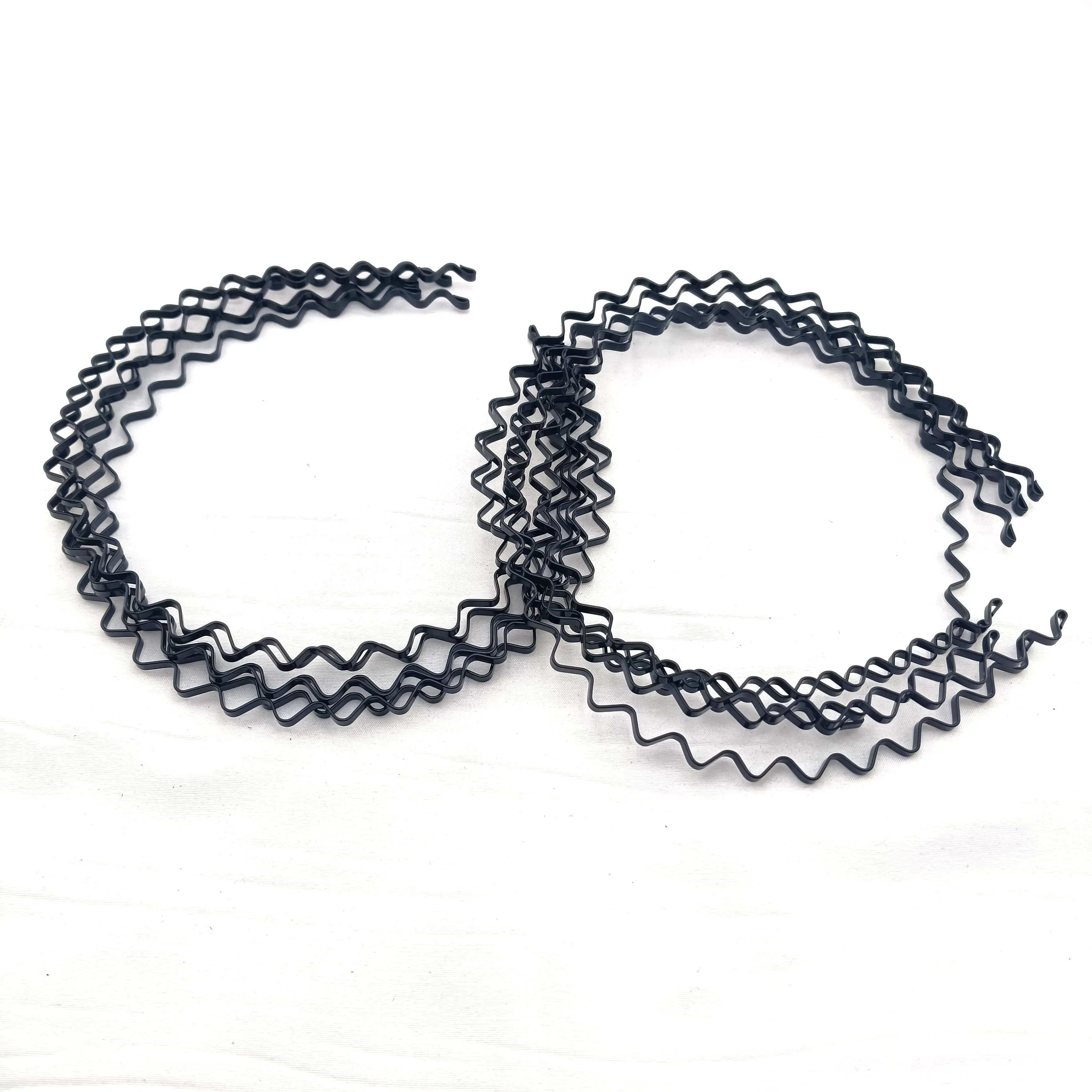 1/3/6/12pcs Fashion Metal Hair Band for Men Women Unisex Black Wavy Hair Head Hoop Band Sports Headband Hairband Accessories