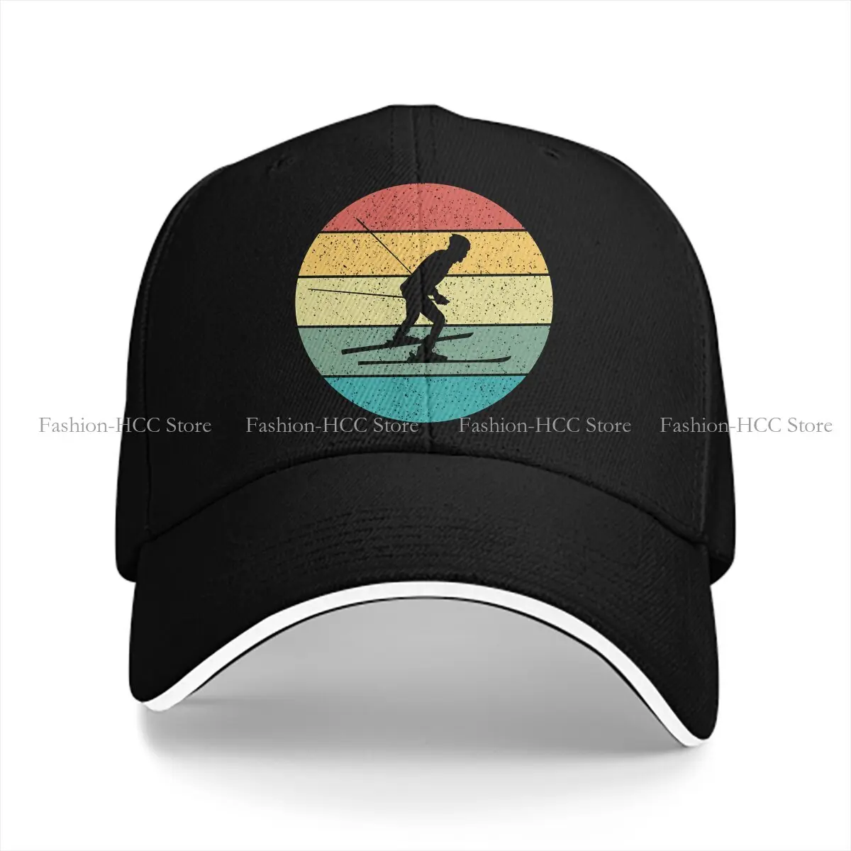 Cross-Country Cross Country Multicolor Hat Peaked Cap Skiing Retro Vintage Personalized Visor Protection Hats