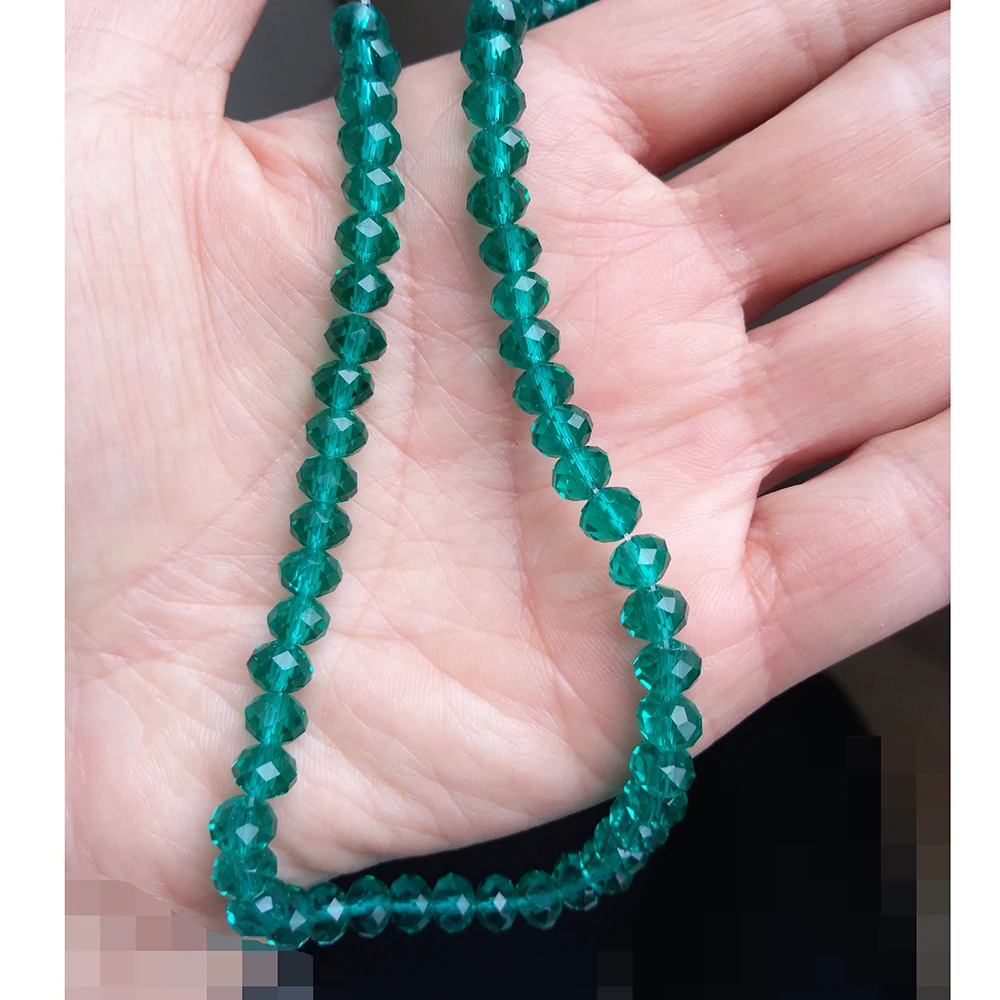 

Components For Jewelry Making Handcrafts 3 sets Crystal Glass Green DIY Bracelets Findings Keychains Bulk Items Wholesale Lots