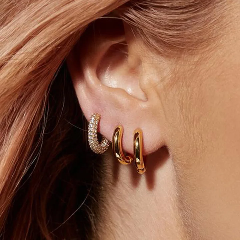 

Jenny&dave Micro Inlaid Zircon Ring Earrings Earrings Studs Women's Earrings Women's Earrings Ear Cuffs