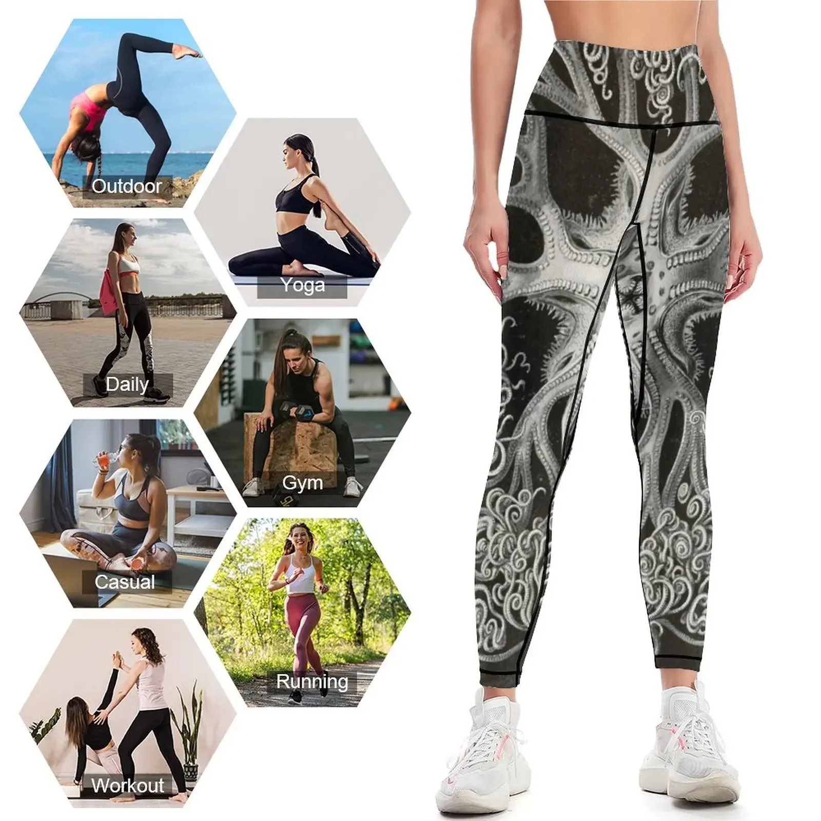 Ophiodea - Ernst Haeckel Leggings gym pants sports for Womens Leggings