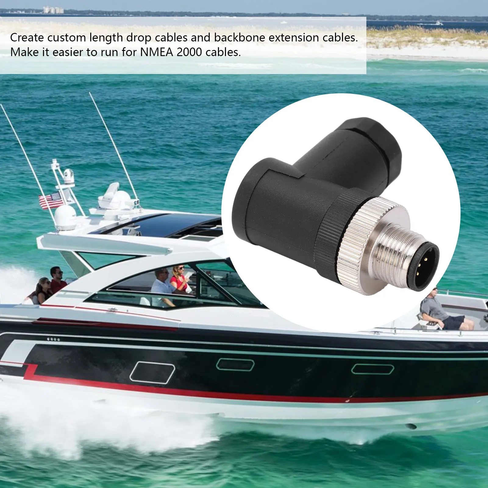 

Разъем для полевой установки NMEA 2000, 5-контактный, с резьбой M12, IP67, с функцией легкого отсоединения для сети Navico