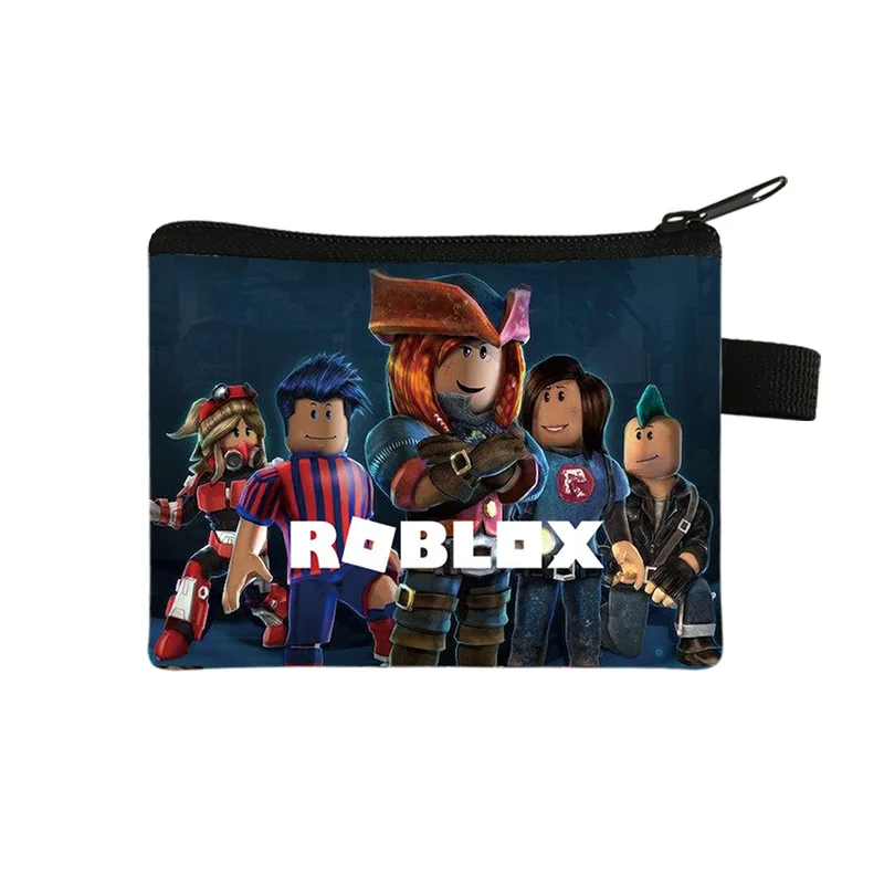 Roblox-monedero portátil para niños, billetera pequeña de dibujos animados para estudiantes, bolsa de almacenamiento de poliéster para llaves, regalos de vacaciones para niños, nuevo