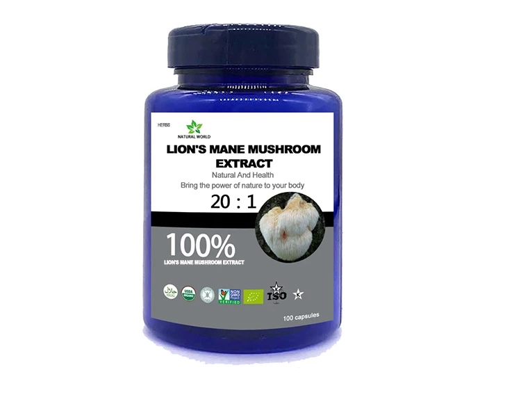 Organic Lions Mane Mushroom Extract 20:1 Powder,Hericium Erinaceus,for Mental Health & Immune Support