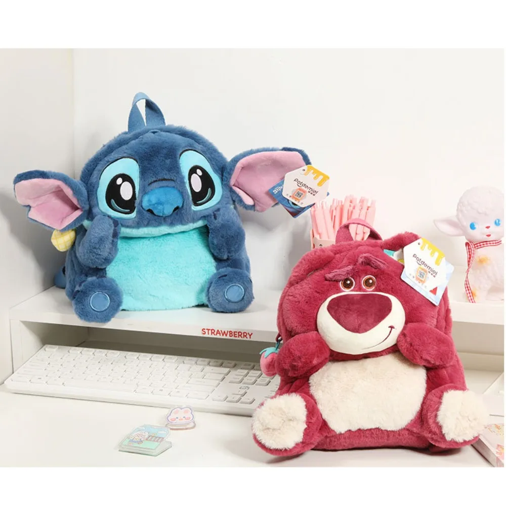 Disney Genuine Plush Backpacks Comfortable Lightweight and Large Capacity Shoulders Bag Portable Travel Schoolbag Holiday Gifts