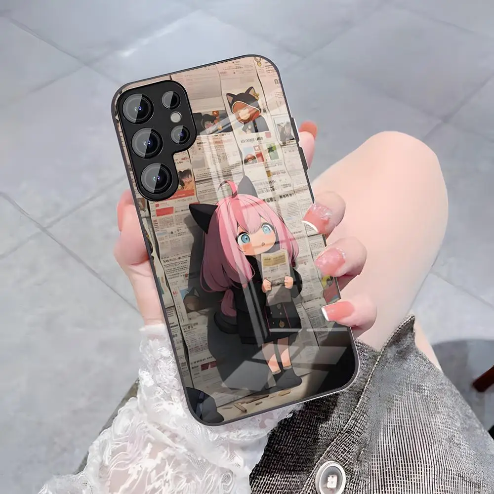 Spy Family Anya Phone Case For Samsung A57 A37 A33 5G A54 A36 A35 A56 A52 A17 Shockproof Glass Cover