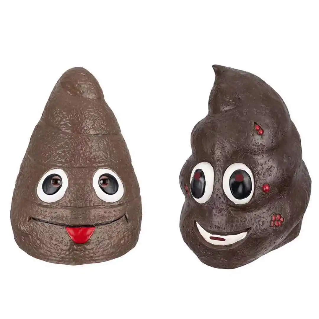 

Funny Cartoon Poop Mask Cosplay Latex Helmet Halloween Bar Carnival Dress Up Party Costume Props Gifts