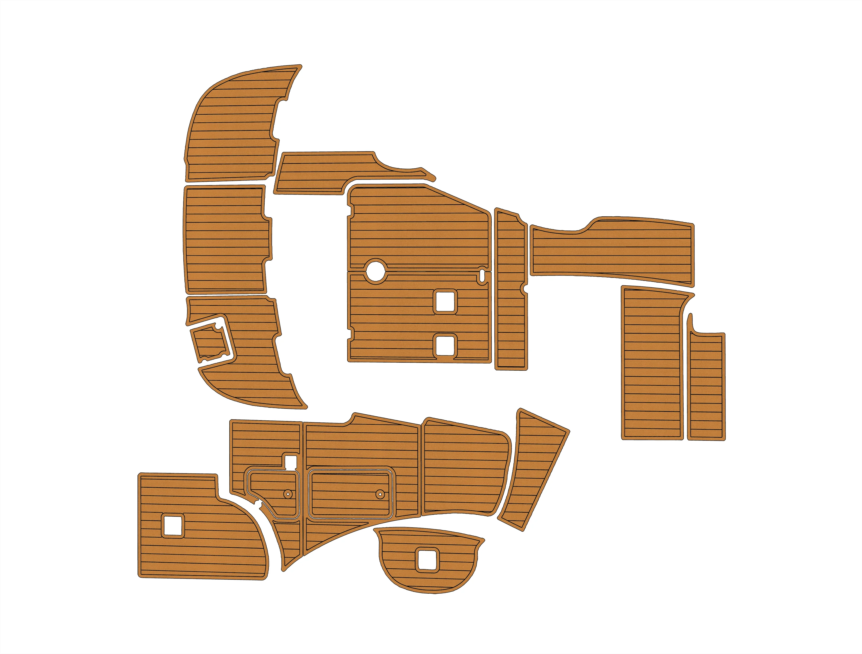 

Нескользящий коврик из искусственной морской пехоты из ЭВА, самоклеящийся коврик для яхты диаметром 6 мм для 2004-2005 годов Chaparral 310 Signature Boat Decking, простая установка