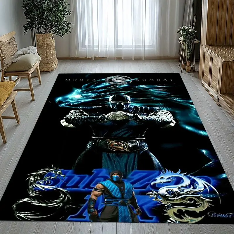 Fighter Mortal Kombat Game Movie Soft Non-Slip Large Area Rug for Living Room,Bedroom Playroom Carpet Mat for Sofa,Home Decor