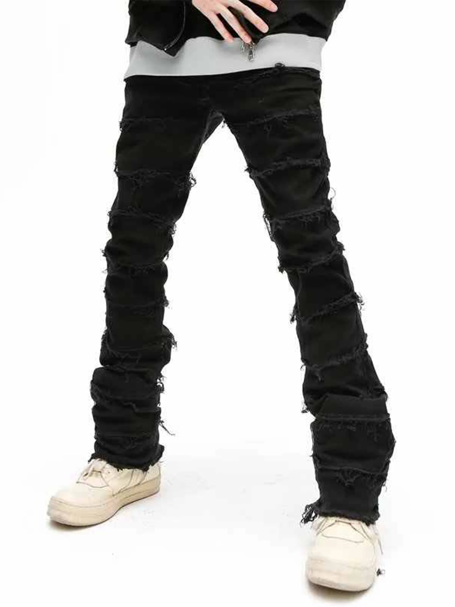Jean évasé gothique noir Y2k pour femmes, Style japonais des années 2000, Streetwear, pantalon en Jean pour petit ami, Vintage, Harajuku, vêtements en Denim
