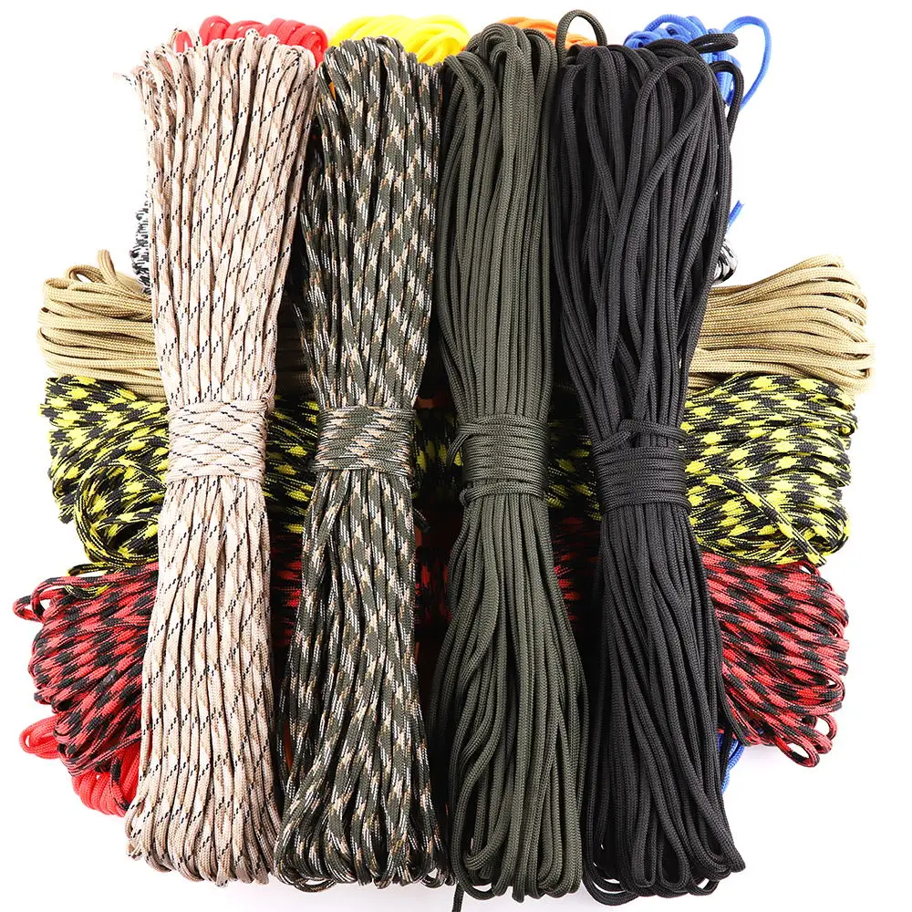 550 Military Paracord 9 Strand 4mm 5 15 M Tactical Parachute Cord Outdoor Camping Accessories Survival Hiking DIY Bracelet Rope