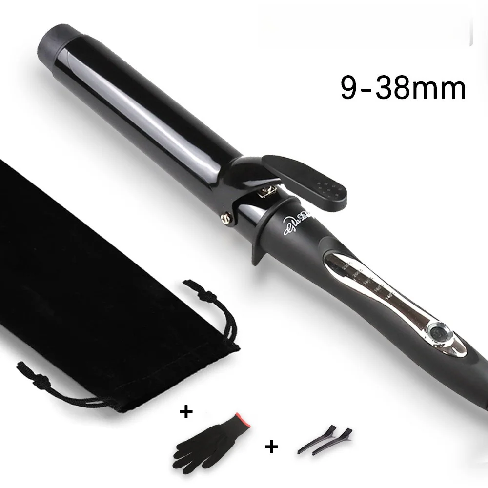 

38mm Ceramic Curling Wand Adjustable Temperature Large Wave Hair Curler No Heat Damage