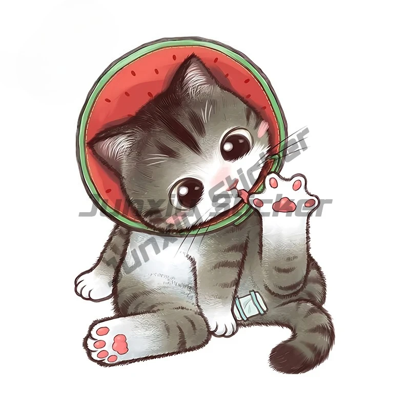 

Naughty Kitten Car Stickers Amusing Cartoon Design Decals Scratch Proof Car Door Protector Decoration