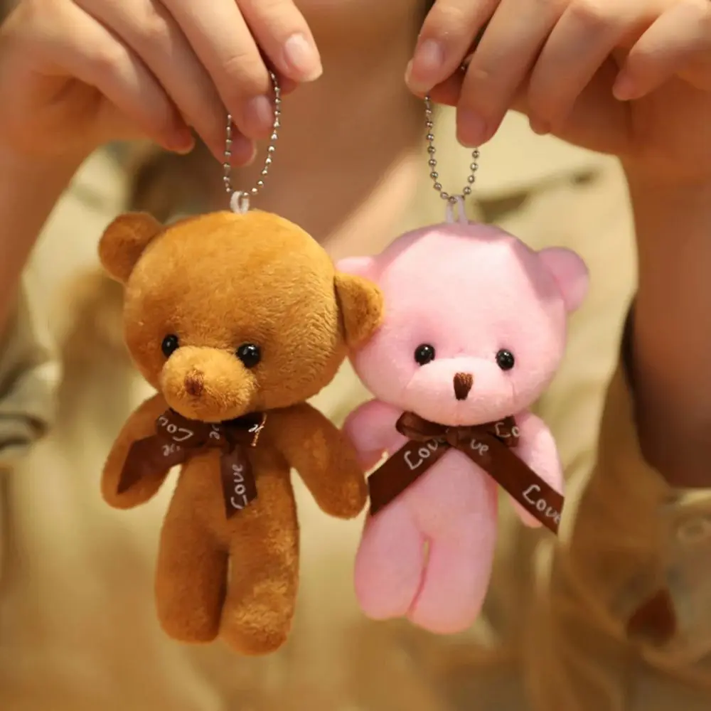 Kawaii Stuffed Animals Bag Pendant Animal Dolls Keyring Soft Toy Bear Plush Toy Plush Pendant Tie Bear Doll Bear Plush Keychain