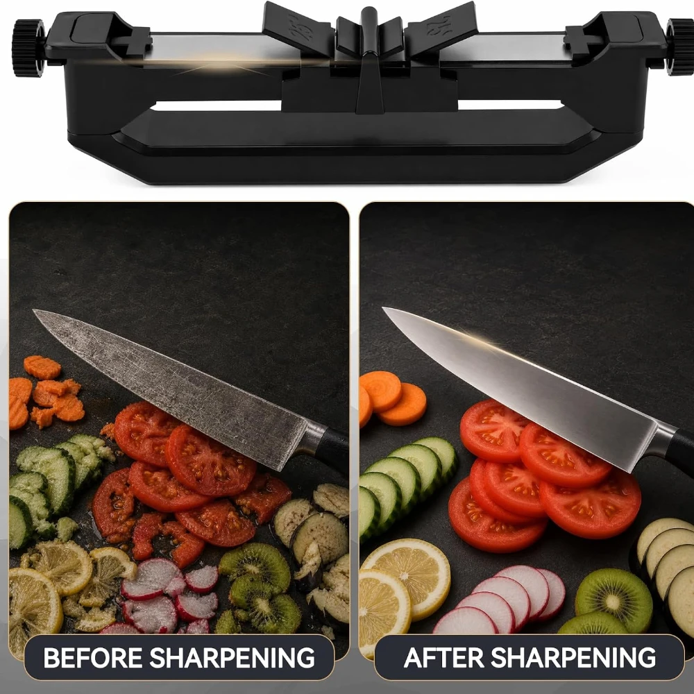 DMD 15/20°Two-angle Rollers, Multi-functional Knife Sharpener, Oilstone Diamond Whetstone, Outdoor/kitchen Knife Sharpener Hot